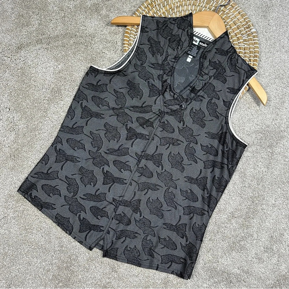 Jamie Sadock Women’s Golf Sleeveless Top Shirt High Neck Collar Printed Size M - Picture 1 of 10